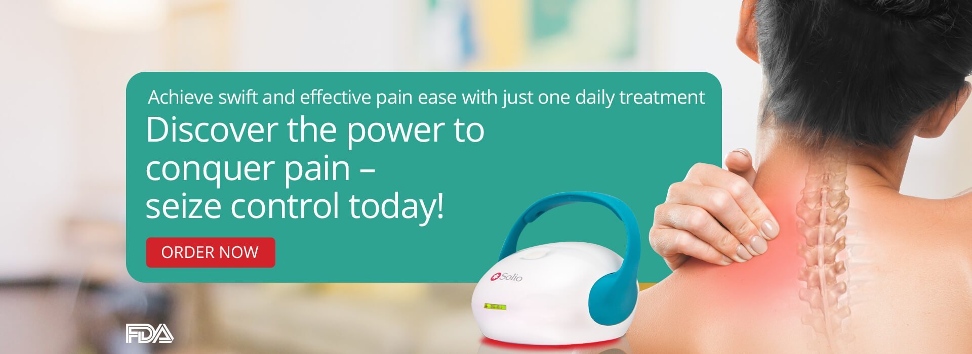The best solution to your pain.* The only FDA-cleared home-use device featuring the patented synergy of 3 energy sources to gain pain relief and help the body heal itself